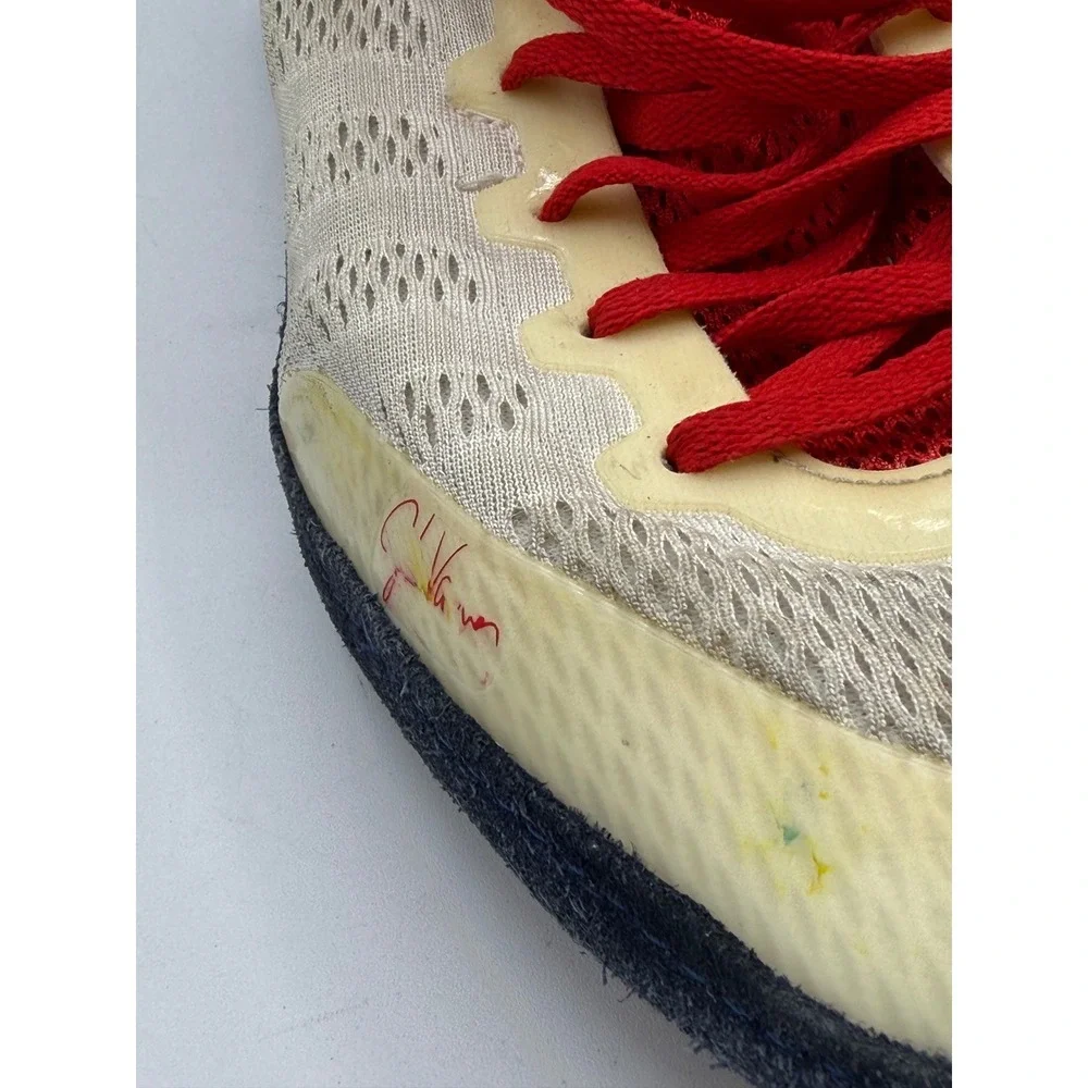 Adidas Adizero Varners Wrestling Shoes Mens 14 White Red Black M18728 High Top